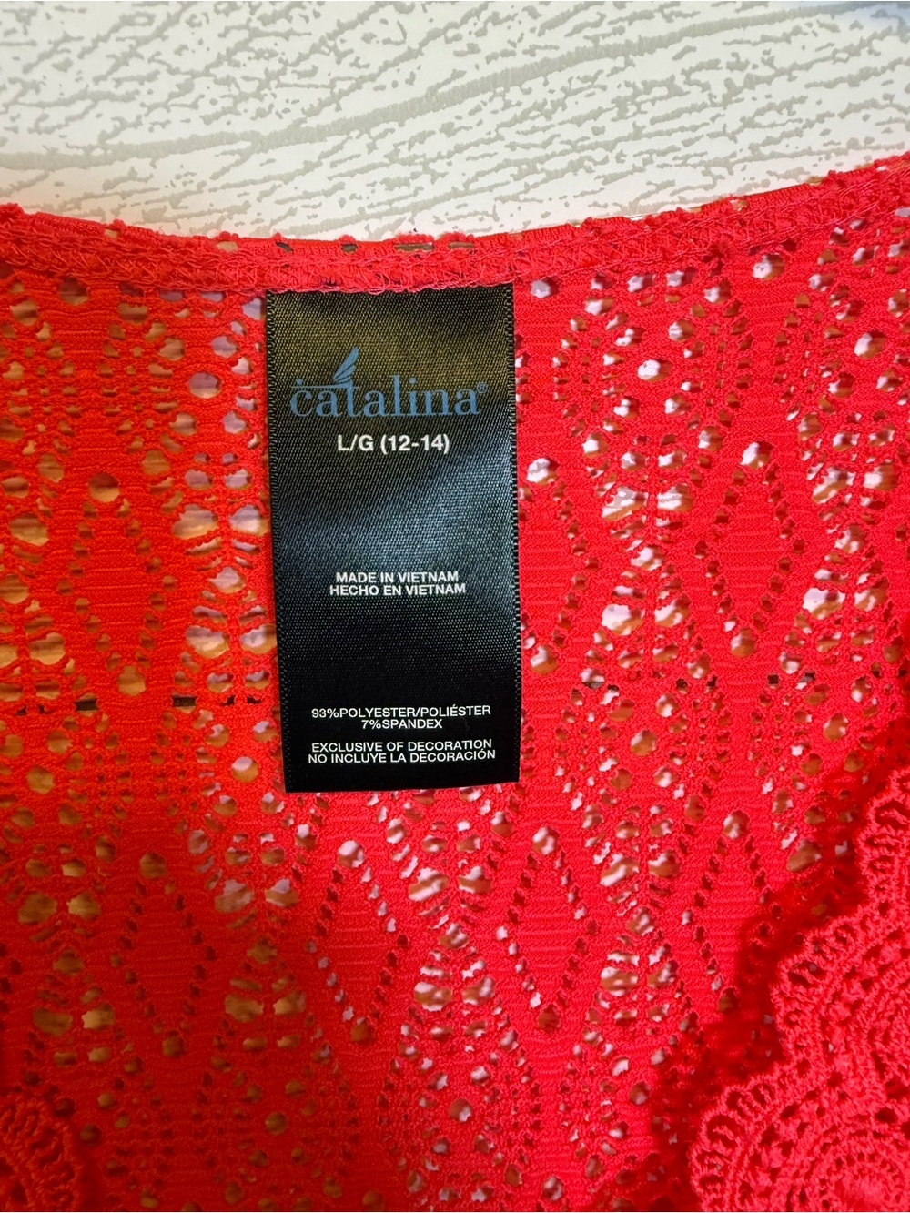 Catalina Coral Swim Cover-Up size Large - Picture 4 of 7